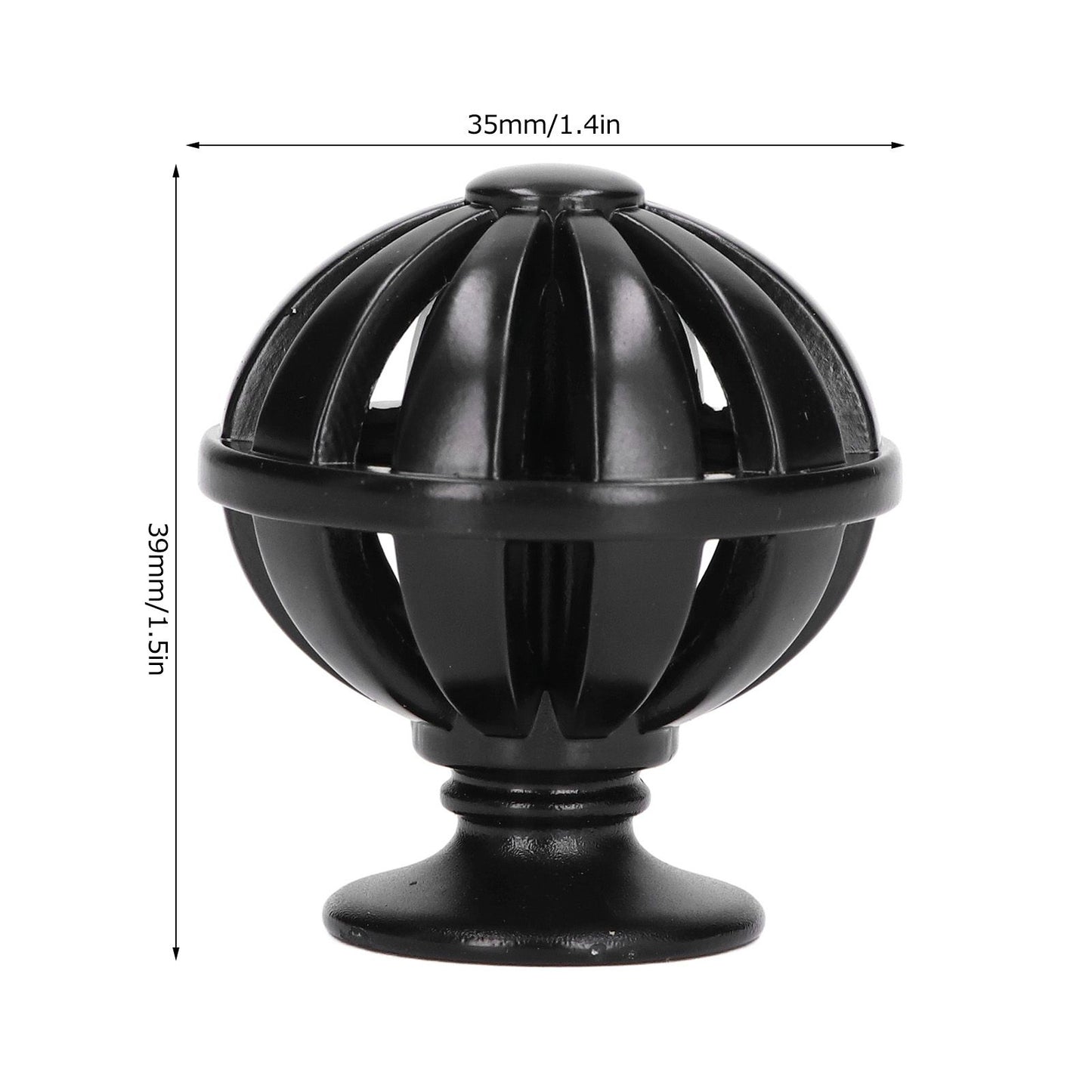2Set Cabinet Knob Birdcage Hollow Closet Drawer Knob Zinc Alloy Wardrobe Knob for Home Decoration366 Birdcage Black