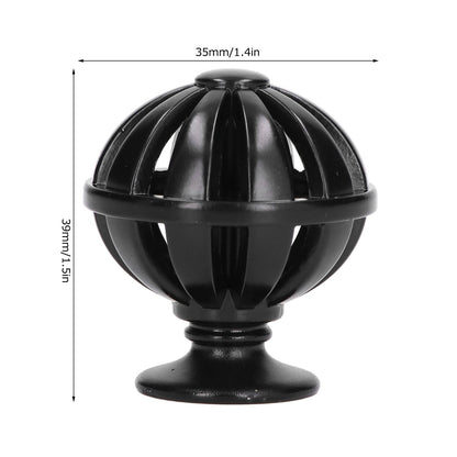 2Set Cabinet Knob Birdcage Hollow Closet Drawer Knob Zinc Alloy Wardrobe Knob for Home Decoration366 Birdcage Black