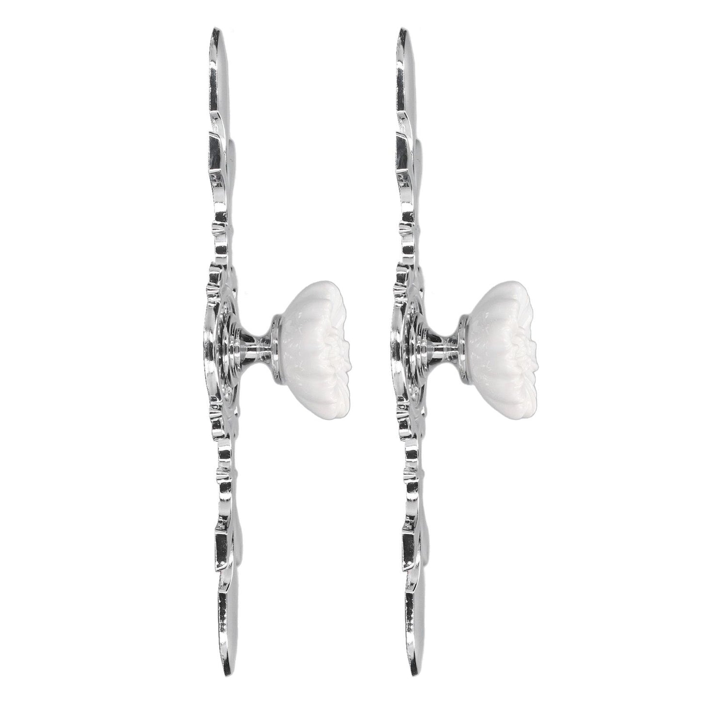 2 Set Drawer Knobs Pull Handles Ceramics Cabinet Cupboard Door Decorative Knobs with Plate for Kitchen Bathroom Office1088D Magnolia