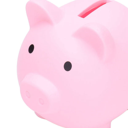 Piggy Bank Rugged Durable Vinyl Cartoon Animal Pig Coin Cash Piggy Bank Boy Girl GiftPink