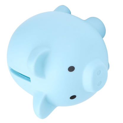 Piggy Bank Rugged Durable Vinyl Cartoon Animal Pig Coin Cash Piggy Bank Boy Girl GiftBlue