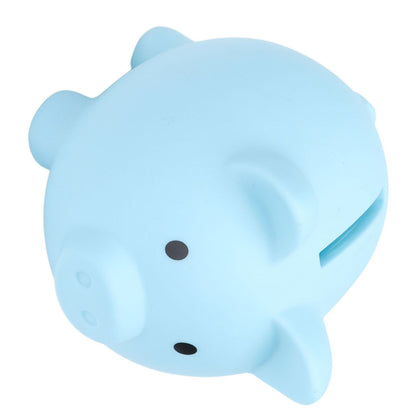 Piggy Bank Rugged Durable Vinyl Cartoon Animal Pig Coin Cash Piggy Bank Boy Girl GiftBlue