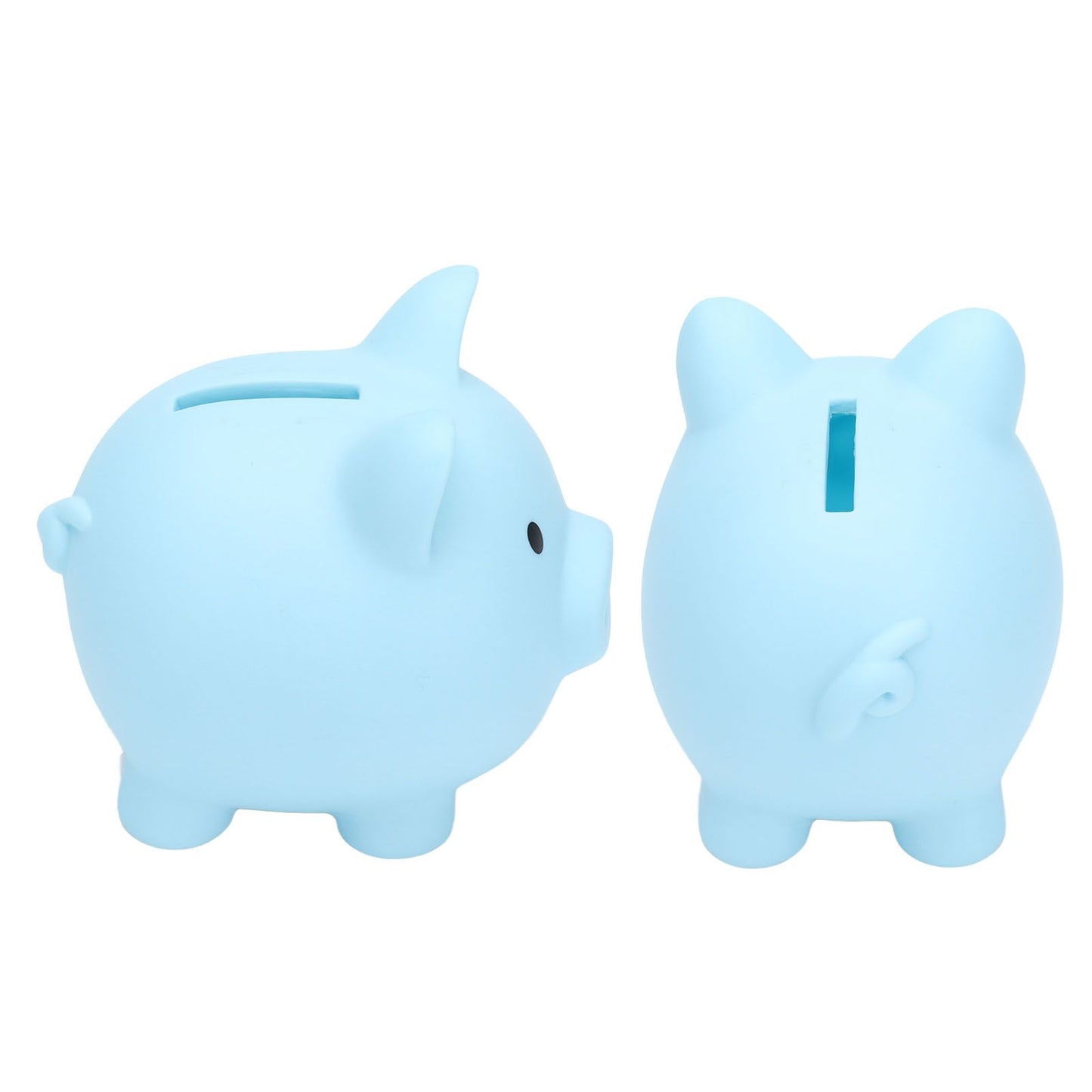 Piggy Bank Rugged Durable Vinyl Cartoon Animal Pig Coin Cash Piggy Bank Boy Girl GiftBlue
