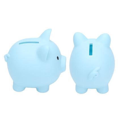 Piggy Bank Rugged Durable Vinyl Cartoon Animal Pig Coin Cash Piggy Bank Boy Girl GiftBlue