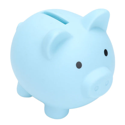 Piggy Bank Rugged Durable Vinyl Cartoon Animal Pig Coin Cash Piggy Bank Boy Girl GiftBlue