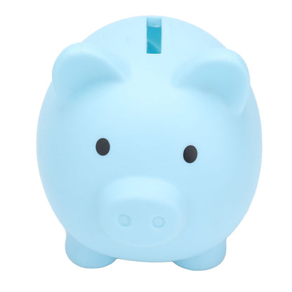 Piggy Bank Rugged Durable Vinyl Cartoon Animal Pig Coin Cash Piggy Bank Boy Girl GiftBlue