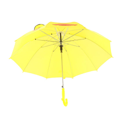 Kid Umbrella Lovely Cartoon Animal Easy Operation Light Weight Girls Umbrella for Raining Clear DayYellow