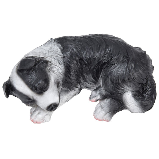 Dog Ornament Textured Exquisite Vivid Real Cute Dog Statue for Garden Lawn Desk Decoration