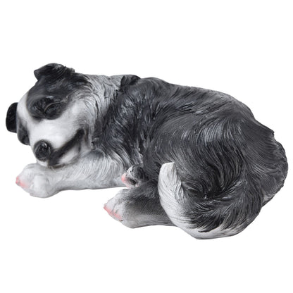 Dog Ornament Textured Exquisite Vivid Real Cute Dog Statue for Garden Lawn Desk Decoration
