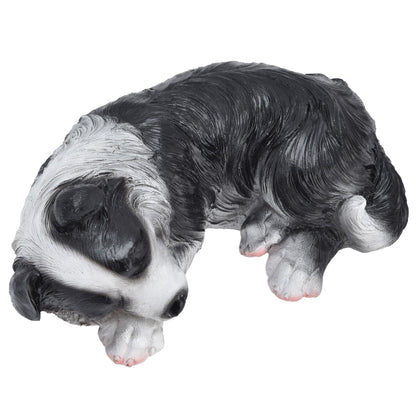Dog Ornament Textured Exquisite Vivid Real Cute Dog Statue for Garden Lawn Desk Decoration
