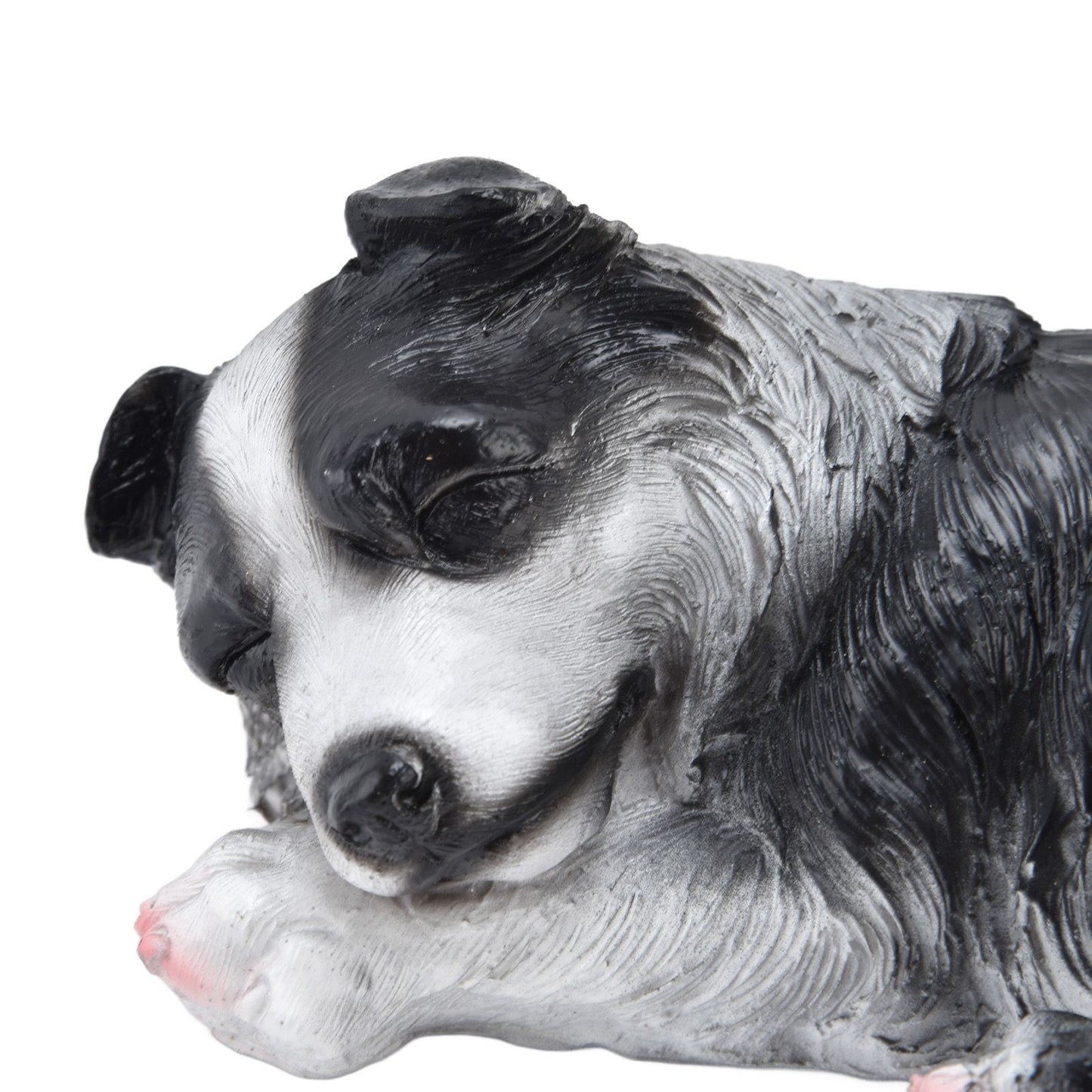 Dog Ornament Textured Exquisite Vivid Real Cute Dog Statue for Garden Lawn Desk Decoration