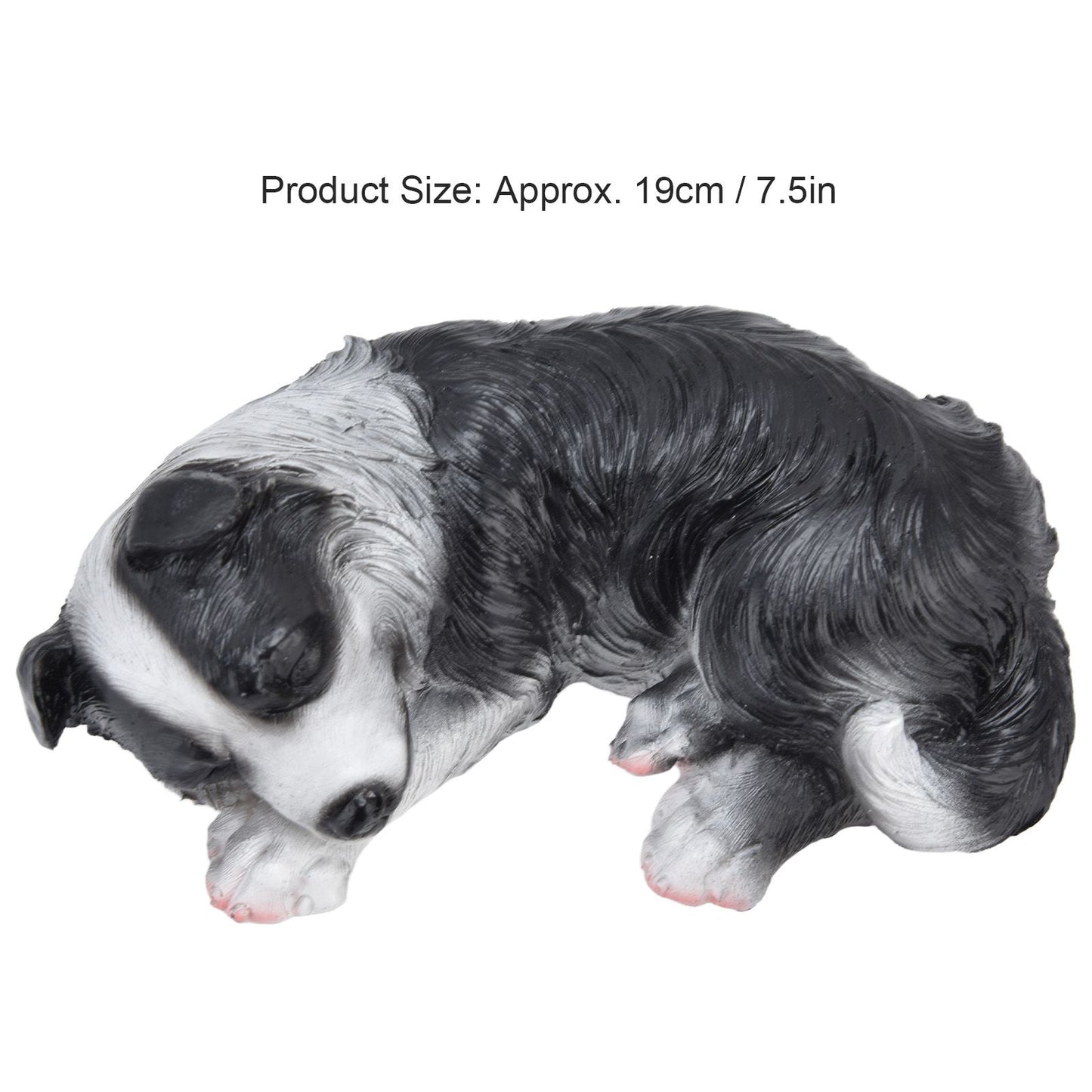 Dog Ornament Textured Exquisite Vivid Real Cute Dog Statue for Garden Lawn Desk Decoration