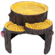 Resin Mini Stump Shape Hiding Hole Wooden Cave Artificial Aquarium Plants Ornaments for Shelter