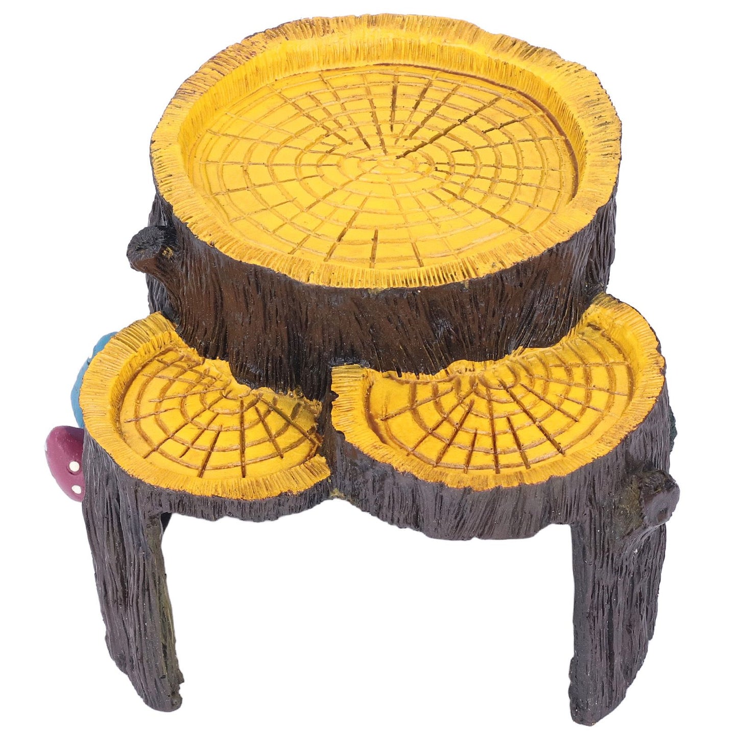 Resin Mini Stump Shape Hiding Hole Wooden Cave Artificial Aquarium Plants Ornaments for Shelter