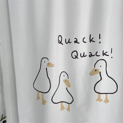 Door Curtain Cute Decorative Cartoon Doorway Divider Cloth for Bedroom Closet Dormitory Kitchen Little White Duck