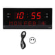 LED Wall Clock Decorative Black Frame Elegant Style Hanging Holes Digital Display Electric Desk Clock 100 to 240V AU Plug