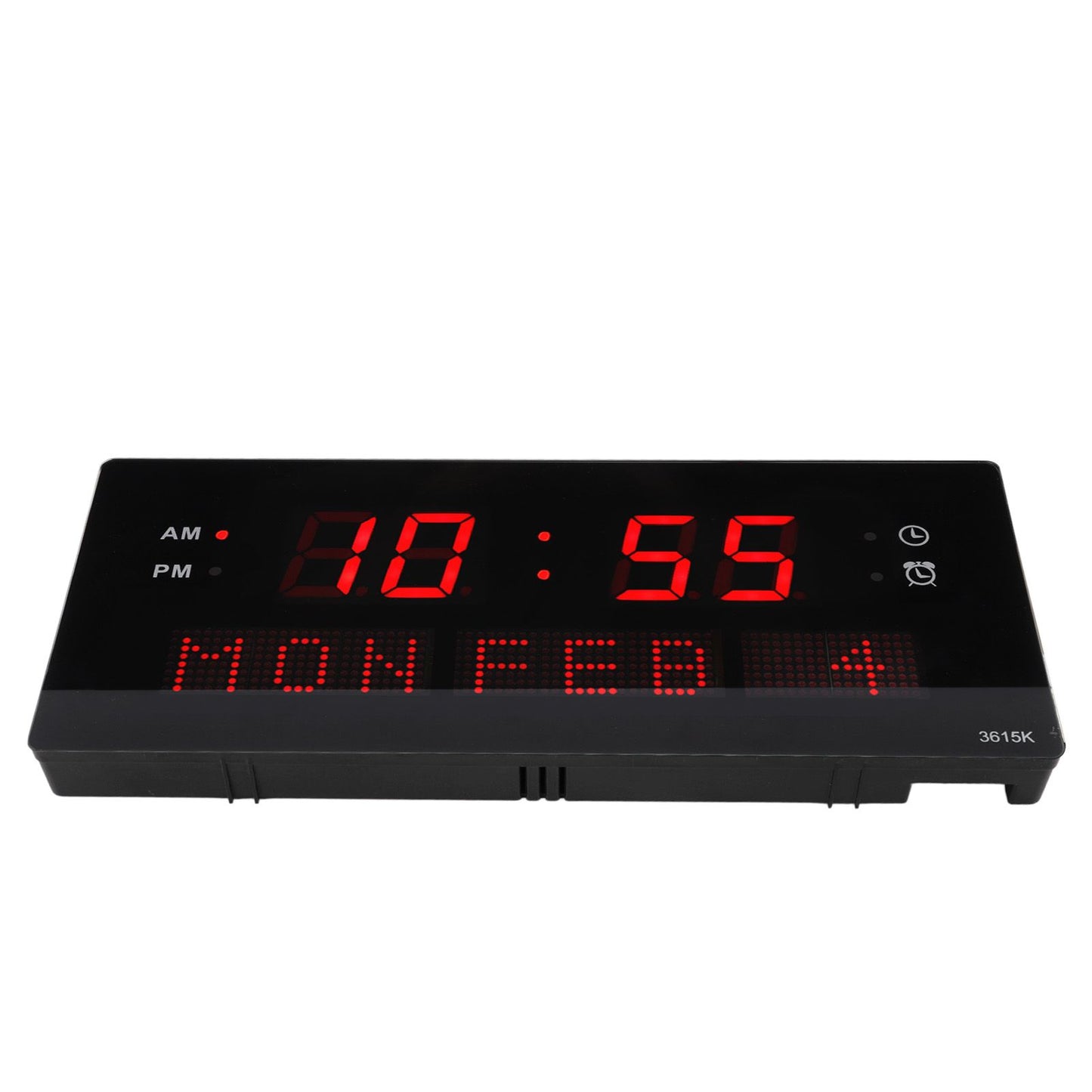 LED Wall Clock Decorative Black Frame Elegant Style Hanging Holes Digital Display Electric Desk Clock 100 to 240V AU Plug
