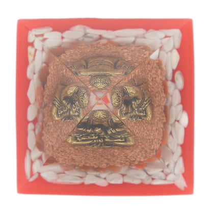 Crystal Pyramid Buddha Epoxy Energy Stone Handicraft for Household Decoration Office Desktop