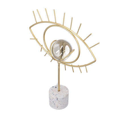 Nordic Wisdom Eye Crystal Ball Decoration Iron Crafts Office Desktop Decoration Home Living Room Cabinet Metal Ornament