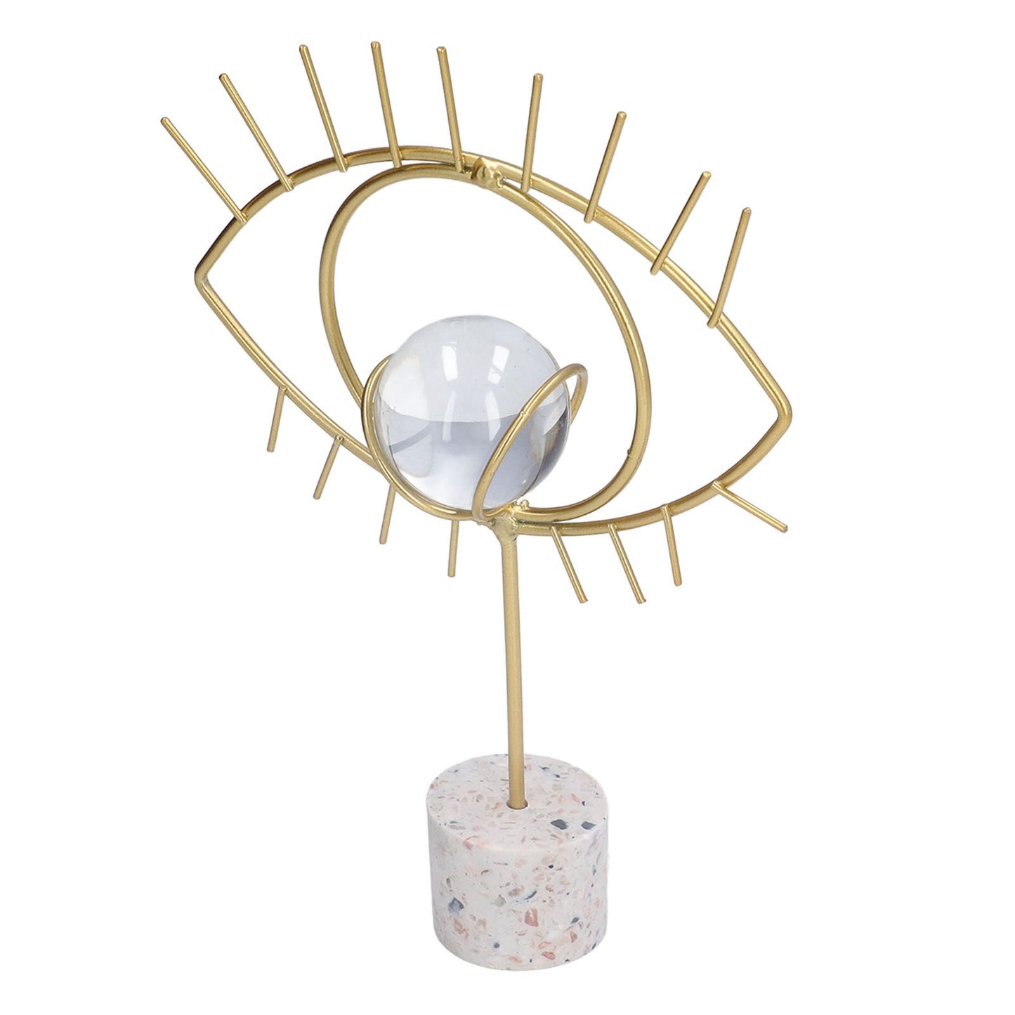 Nordic Wisdom Eye Crystal Ball Decoration Iron Crafts Office Desktop Decoration Home Living Room Cabinet Metal Ornament