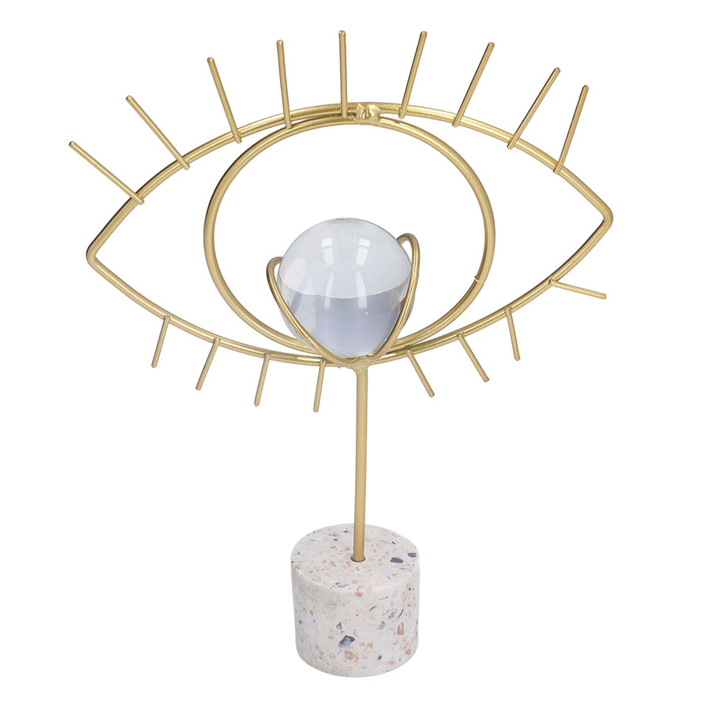 Nordic Wisdom Eye Crystal Ball Decoration Iron Crafts Office Desktop Decoration Home Living Room Cabinet Metal Ornament