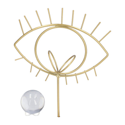 Nordic Wisdom Eye Crystal Ball Decoration Iron Crafts Office Desktop Decoration Home Living Room Cabinet Metal Ornament