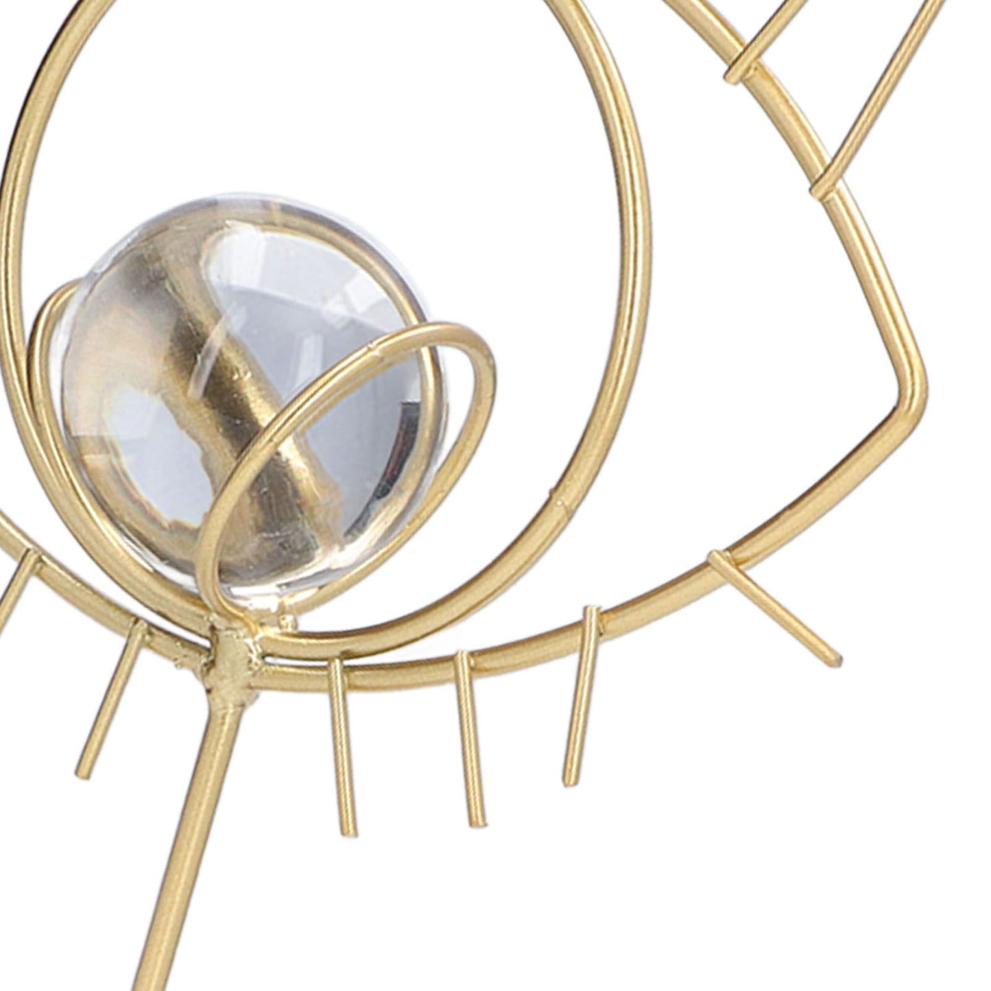Nordic Wisdom Eye Crystal Ball Decoration Iron Crafts Office Desktop Decoration Home Living Room Cabinet Metal Ornament