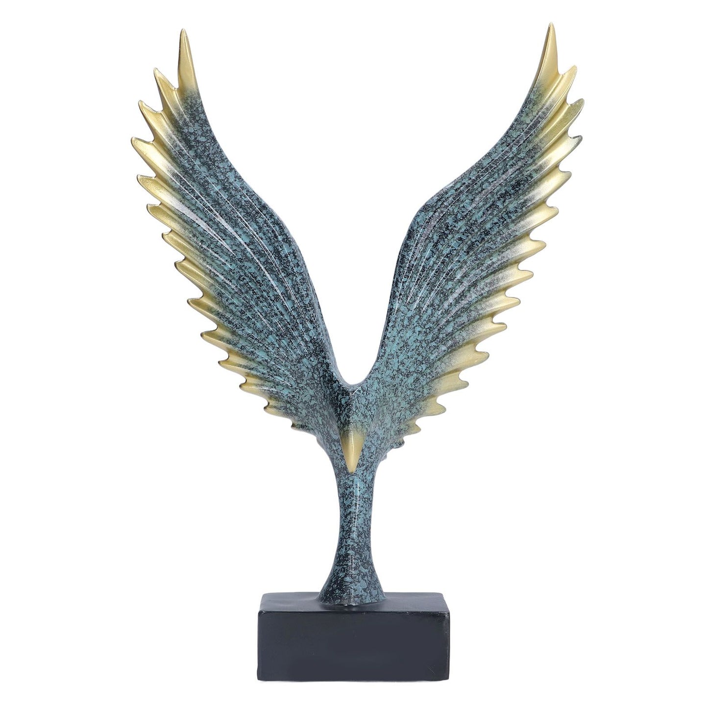Nordic Wing Statue Resin Sculpture Statue Ornaments Modern Living Room Decoration Desktop Abstract Crafts Champagne Blue
