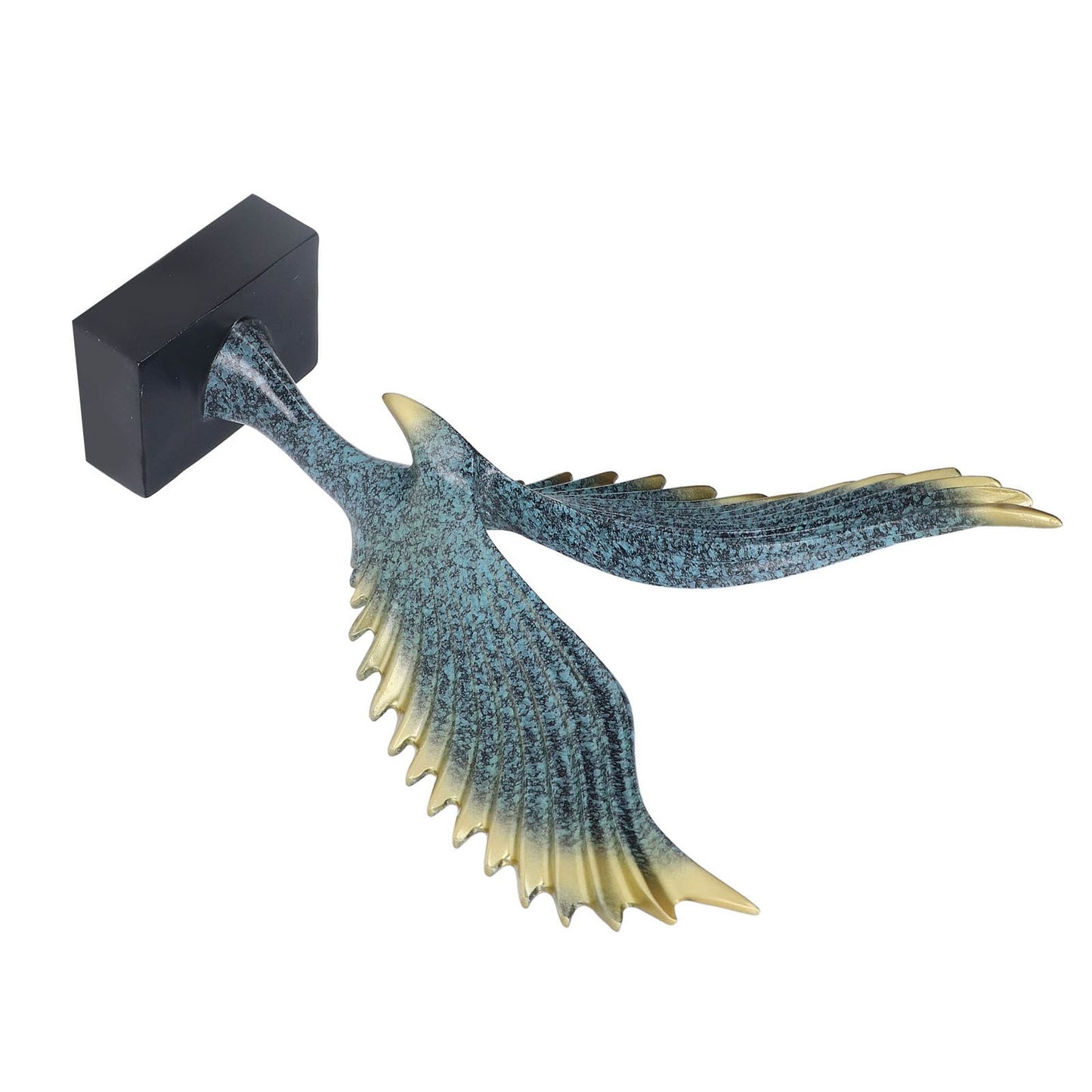 Nordic Wing Statue Resin Sculpture Statue Ornaments Modern Living Room Decoration Desktop Abstract Crafts Champagne Blue