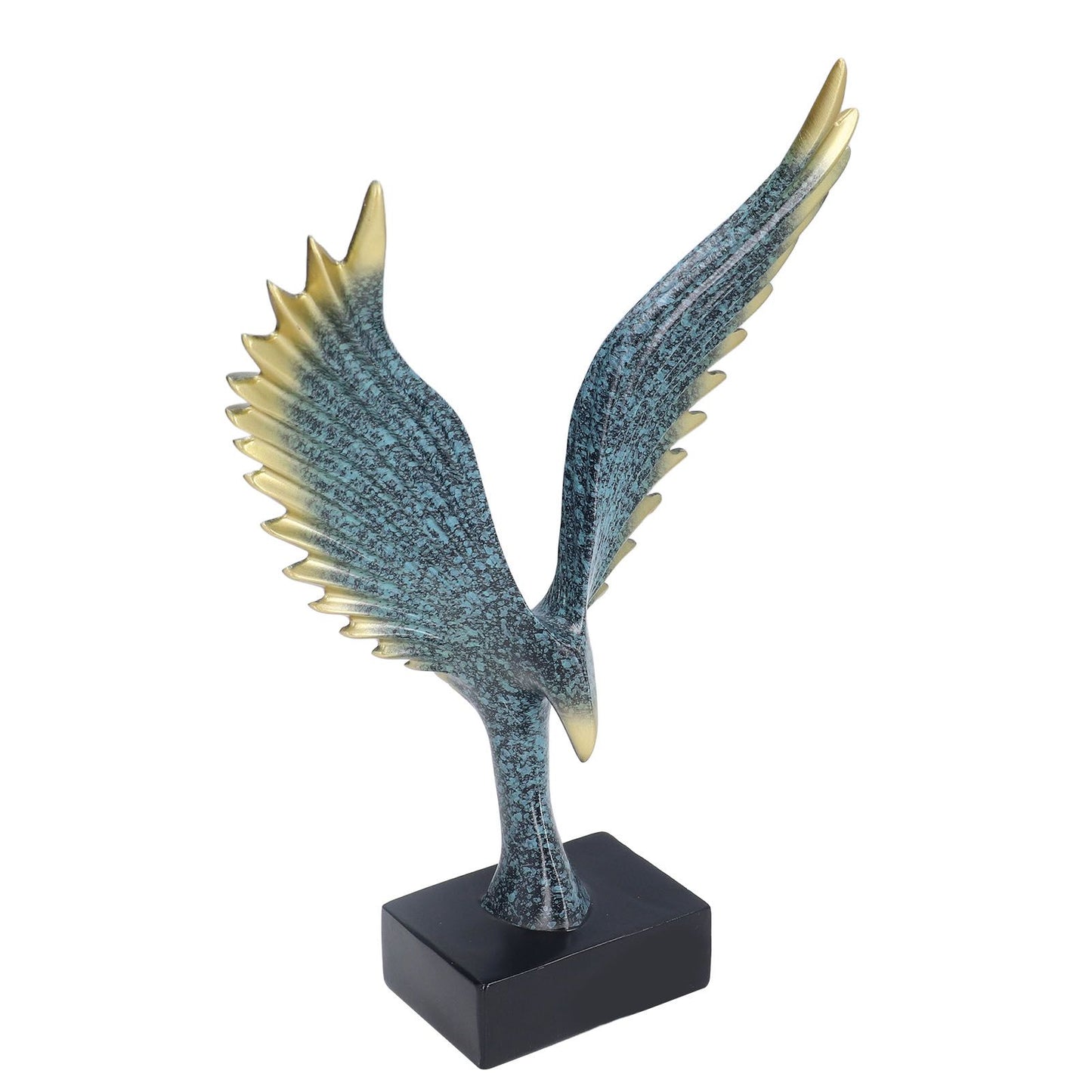 Nordic Wing Statue Resin Sculpture Statue Ornaments Modern Living Room Decoration Desktop Abstract Crafts Champagne Blue