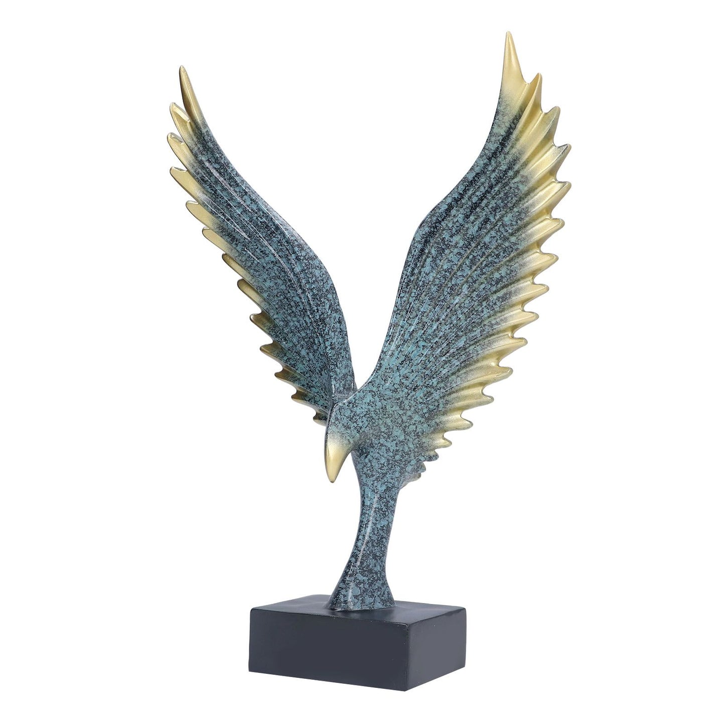 Nordic Wing Statue Resin Sculpture Statue Ornaments Modern Living Room Decoration Desktop Abstract Crafts Champagne Blue
