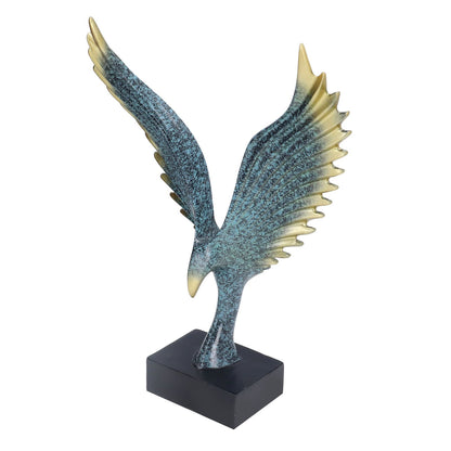Nordic Wing Statue Resin Sculpture Statue Ornaments Modern Living Room Decoration Desktop Abstract Crafts Champagne Blue
