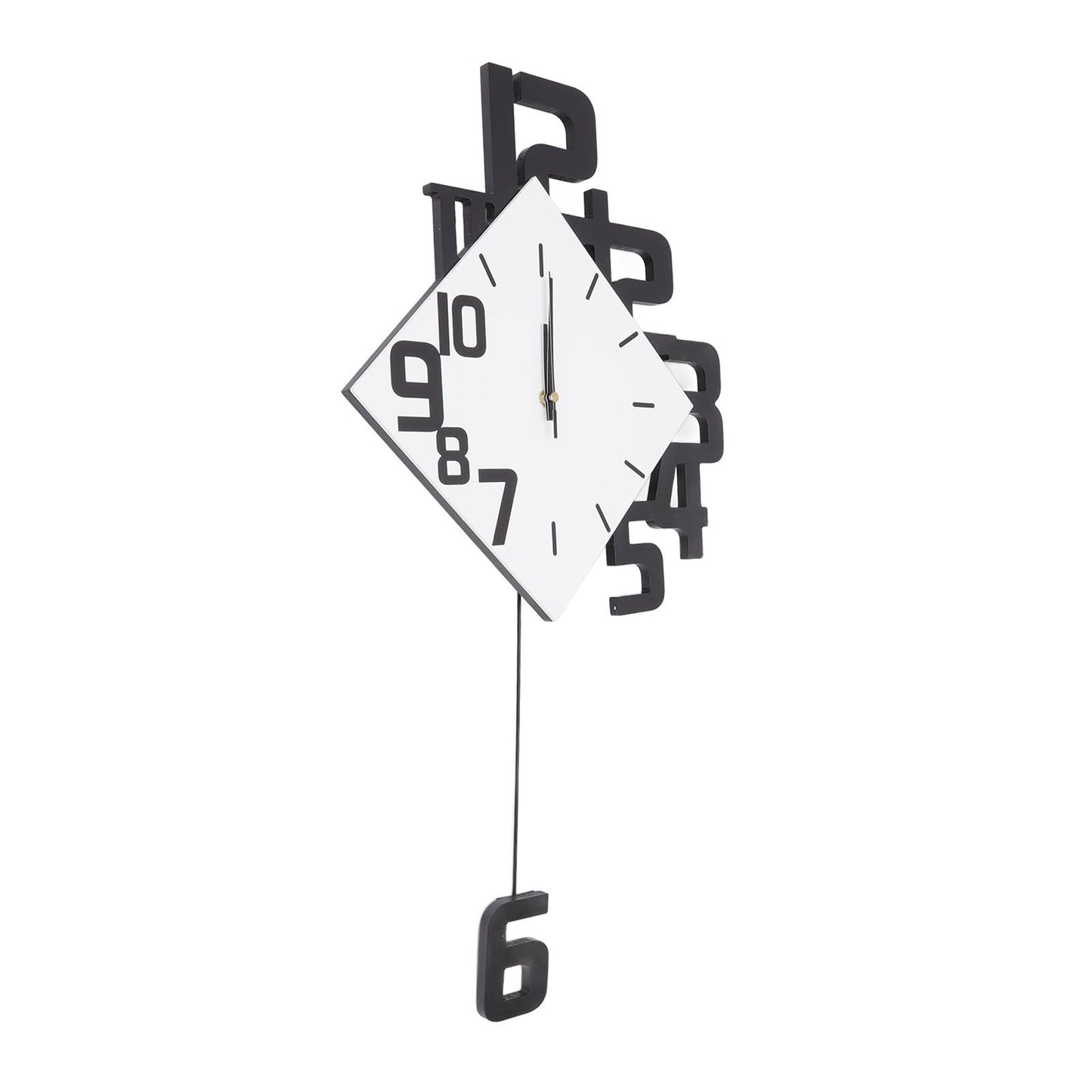 Frameless Pendulum Wall Clocks Number Decoration DIY Assembly Modern Wall Clocks with Silent Movement Wall Clock for Office