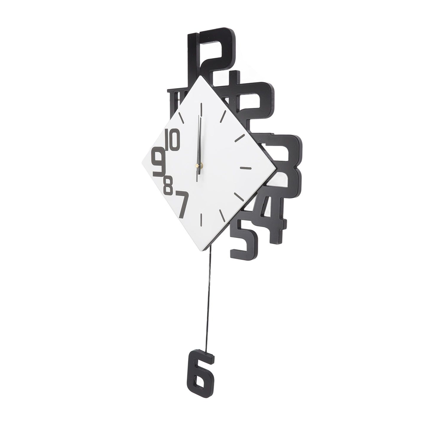 Frameless Pendulum Wall Clocks Number Decoration DIY Assembly Modern Wall Clocks with Silent Movement Wall Clock for Office