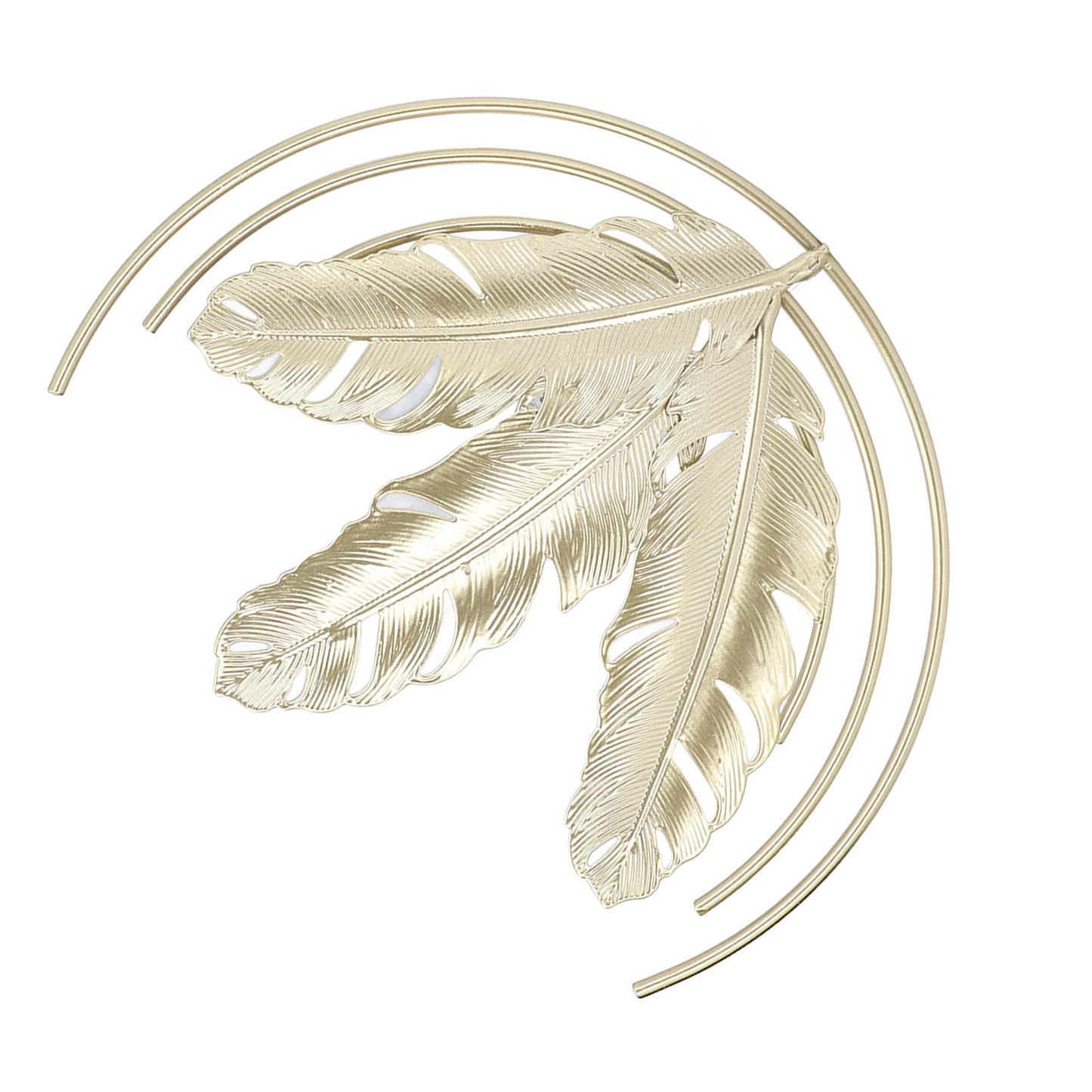 Iron Wall Sculptures Gold Metal Leaf Wall Decor for Living Room Bedroom Office Home B