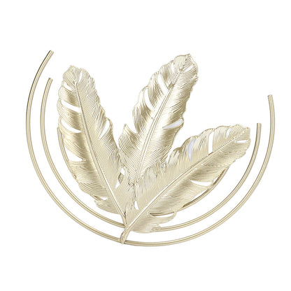 Iron Wall Sculptures Gold Metal Leaf Wall Decor for Living Room Bedroom Office Home B