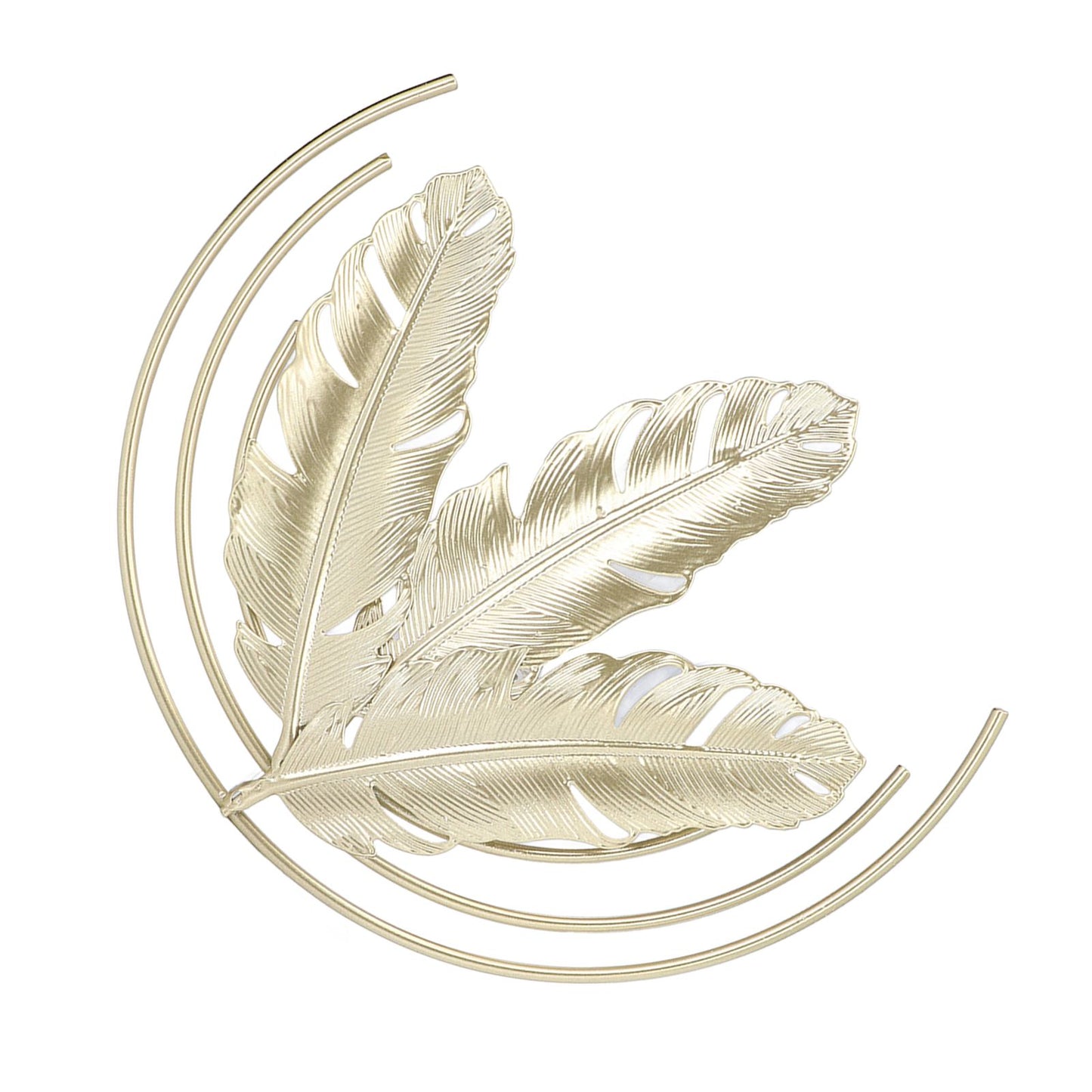 Iron Wall Sculptures Gold Metal Leaf Wall Decor for Living Room Bedroom Office Home B