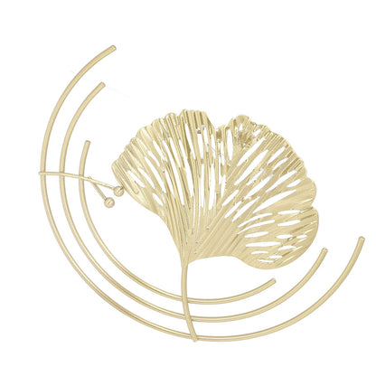 Iron Wall Sculptures Gold Metal Leaf Wall Decor for Living Room Bedroom Office Home C