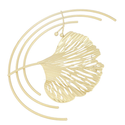Iron Wall Sculptures Gold Metal Leaf Wall Decor for Living Room Bedroom Office Home C