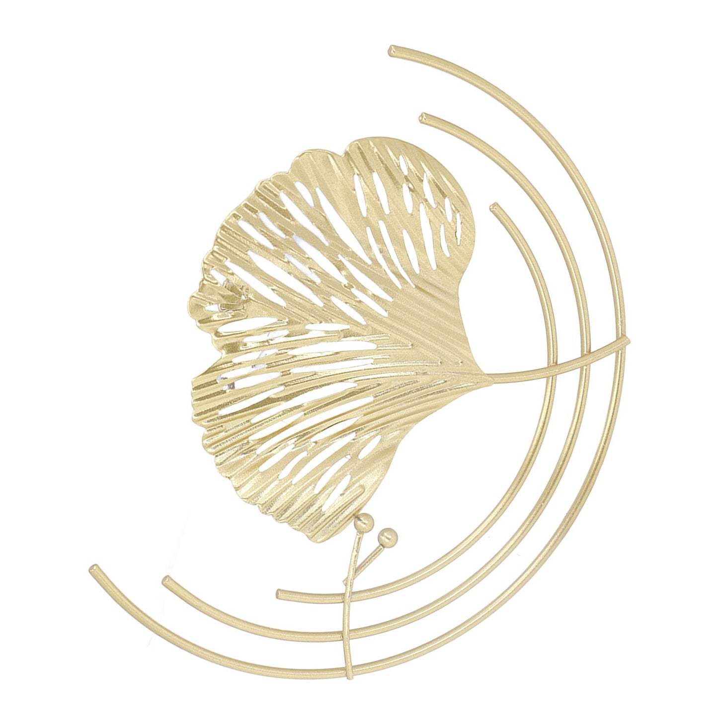 Iron Wall Sculptures Gold Metal Leaf Wall Decor for Living Room Bedroom Office Home C