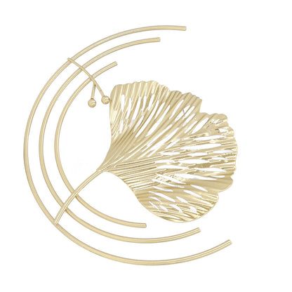 Iron Wall Sculptures Gold Metal Leaf Wall Decor for Living Room Bedroom Office Home C