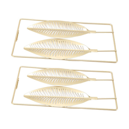 2Pcs Gold Wall Sculptures Metal Wall Decor with Frame for Living Room Bedroom Office Study