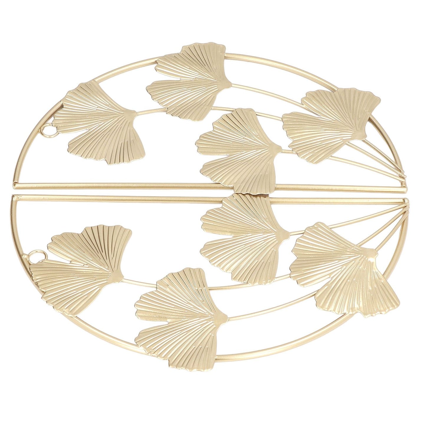 2 Pcs Ginkgo Leaf Decoration Modern Simple Nordic Style Metal Golden Ginkgo Leaf Wrought Iron Wall Decoration