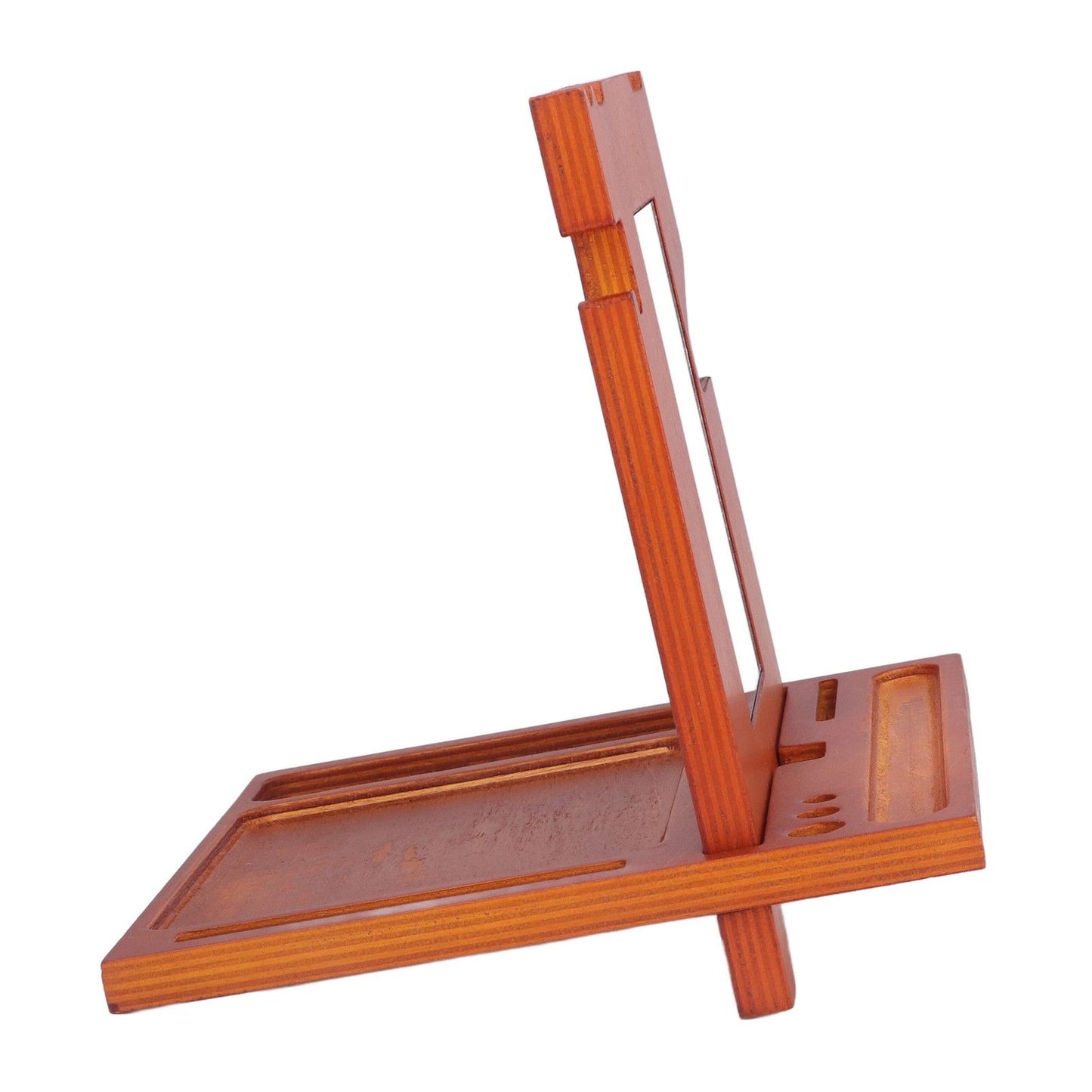 Wood Mobile Phone Base Multifunctional Durable Watch Glasses Key Storage Bracket Desktop Organizer