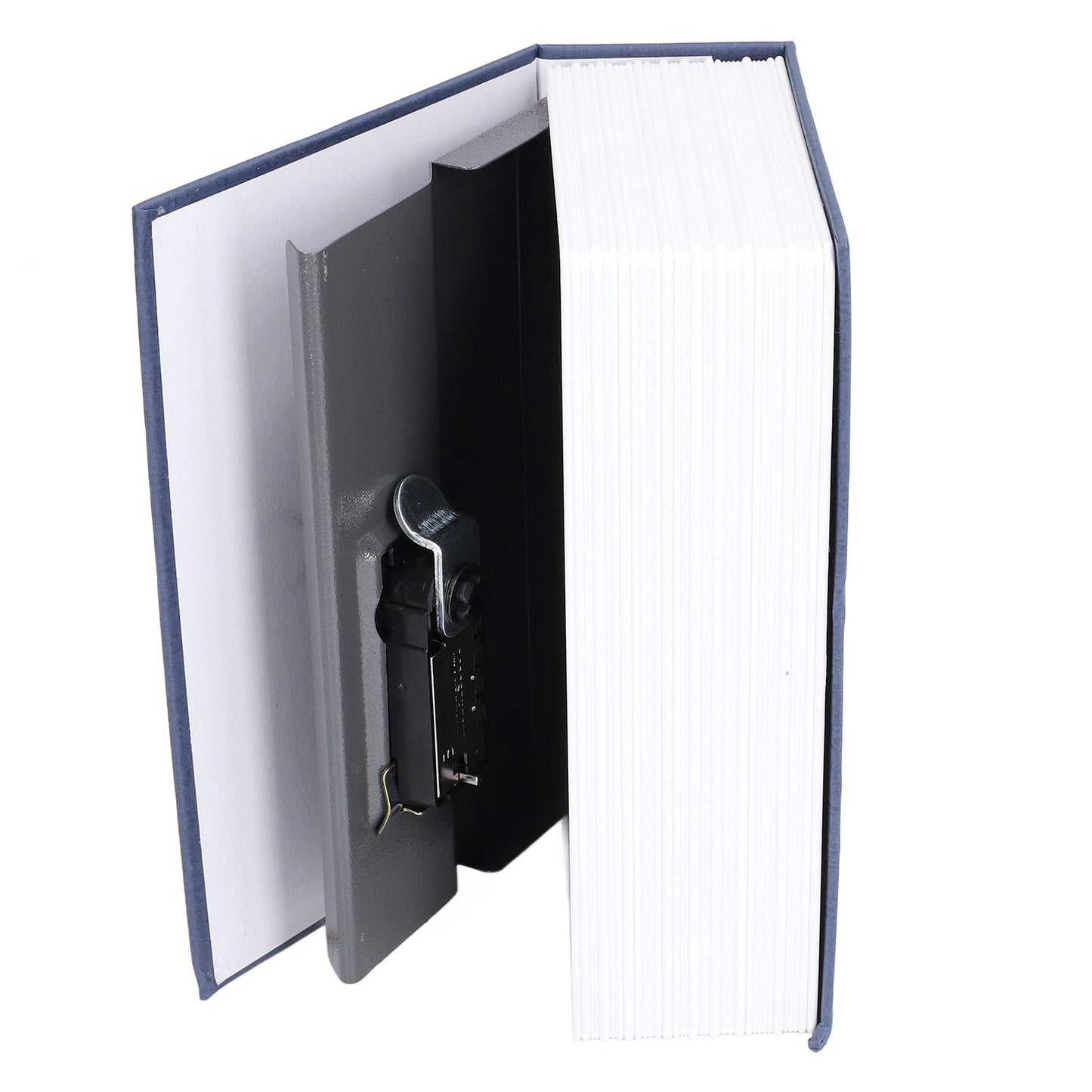 Book Shaped Steel Safe Classic Secret Book Safe Lock Password Type Household Storage BoxBlue