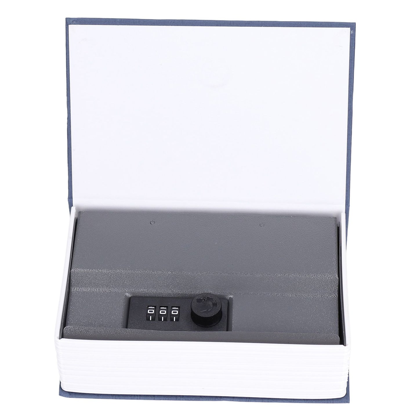 Book Shaped Steel Safe Classic Secret Book Safe Lock Password Type Household Storage BoxBlue