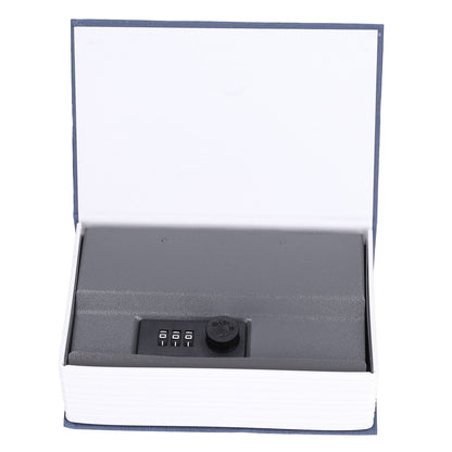 Book Shaped Steel Safe Classic Secret Book Safe Lock Password Type Household Storage BoxBlue