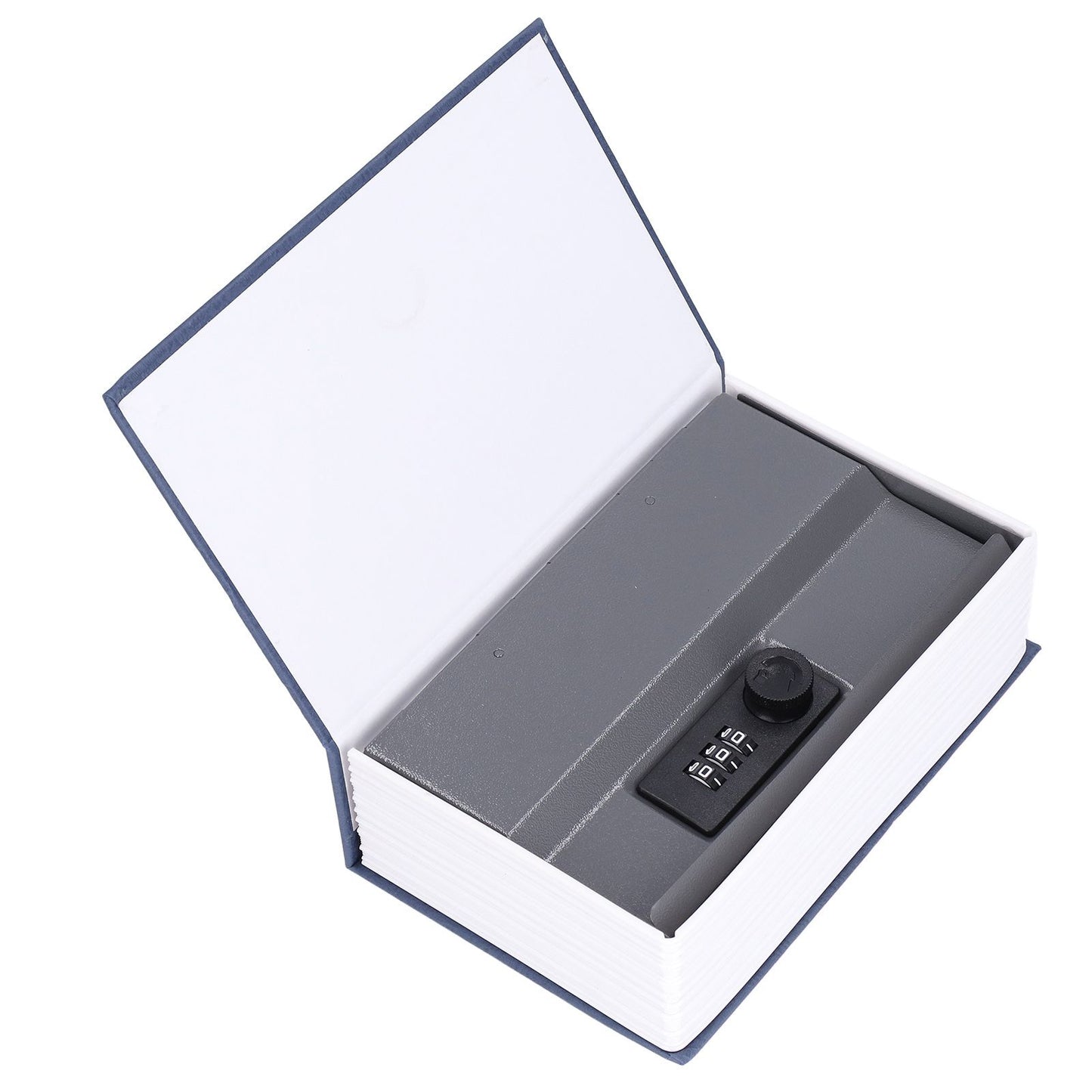 Book Shaped Steel Safe Classic Secret Book Safe Lock Password Type Household Storage BoxBlue