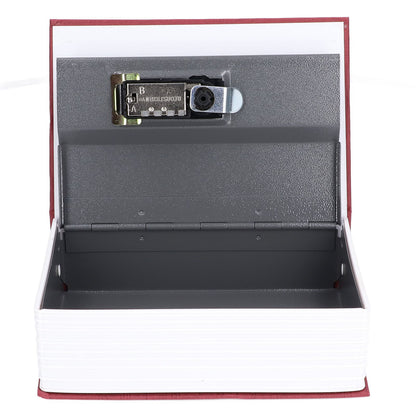 Book Shaped Steel Safe Classic Secret Book Safe Lock Password Type Household Storage BoxRed
