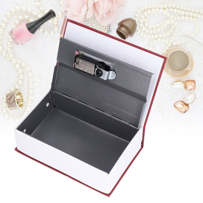 Book Shaped Steel Safe Classic Secret Book Safe Lock Password Type Household Storage BoxRed